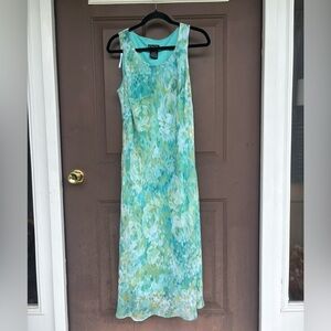 Sag Harbor Aqua Floral Maxi Dress
